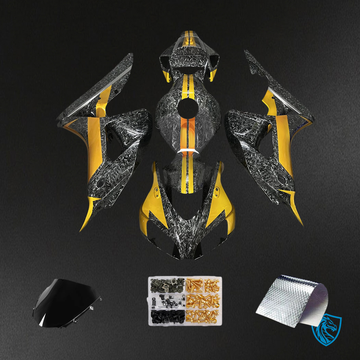 Honda CBR1000RR (2006-2007) Forged Carbon Fiber Patterns Gold - Fairing Kit