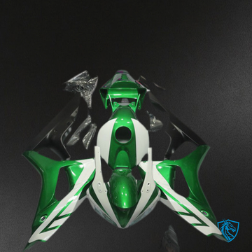 Honda CBR1000RR (2006-2007) Glossy White & Green Motorcycle Fairings Kit | ABS Bodywork