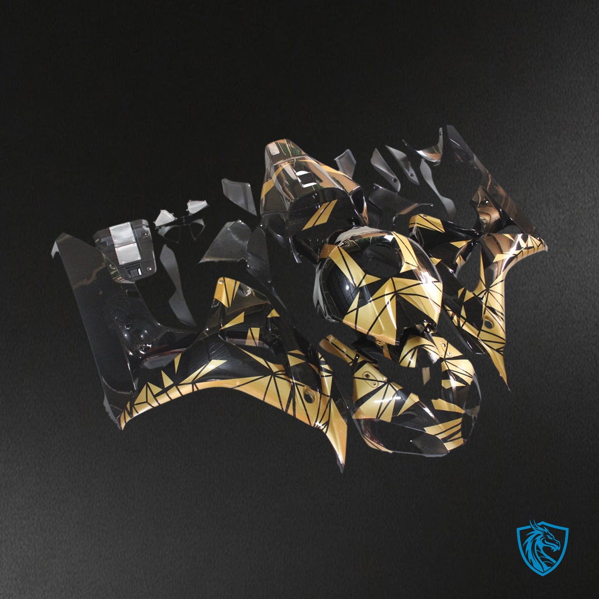 Honda CBR1000RR (2006-2007) Gold & Black - Fairing Kit