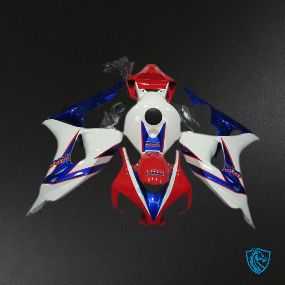 Honda CBR1000RR (2006-2007) White, Red & Blue HRC OEM Style - MERGEment Motorcycle Fairings Kit