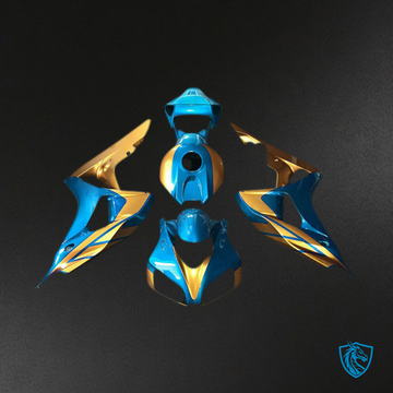Honda CBR1000RR (2006-2007) Light Blue & Gold Motorcycle - Custom ABS Fairing Kit