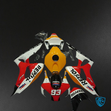 Honda CBR1000RR (2006-2007) Light Orange & White Repsol Motorcycle Fairings Kit - Aftermarket ABS Bodywork