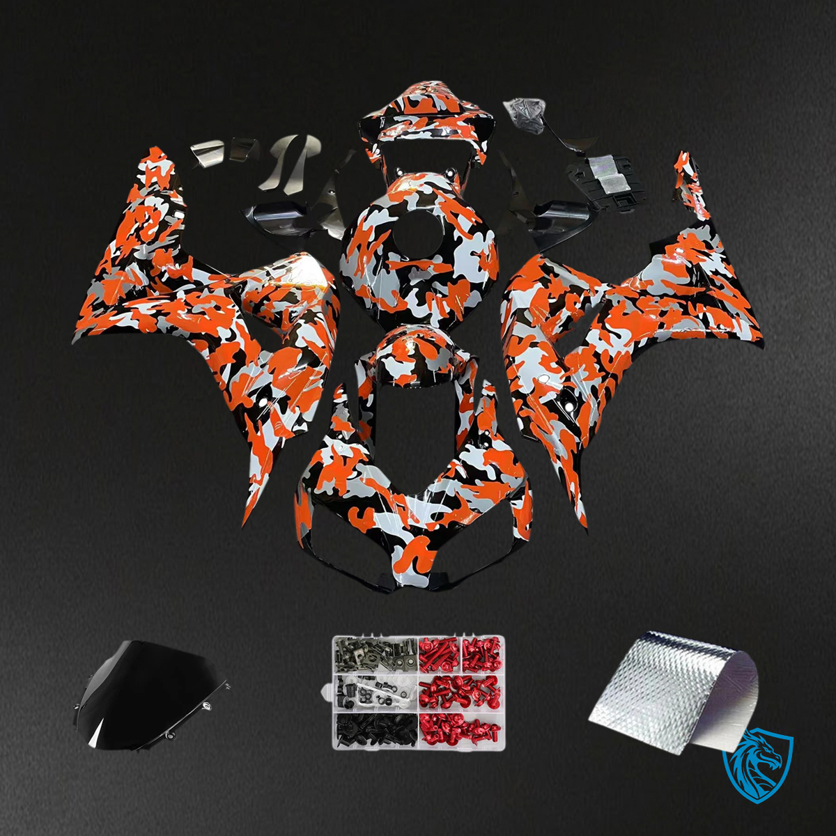 Honda CBR1000RR (2006-2007) Red Camouflage - Fairing Kit