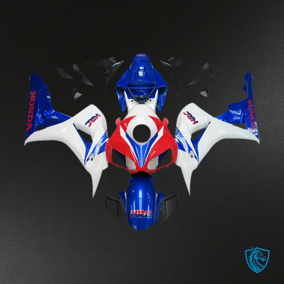 Honda CBR1000RR (2006-2007) Red, White & Blue HRC Fairings Kit - Aftermarket ABS Bodywork