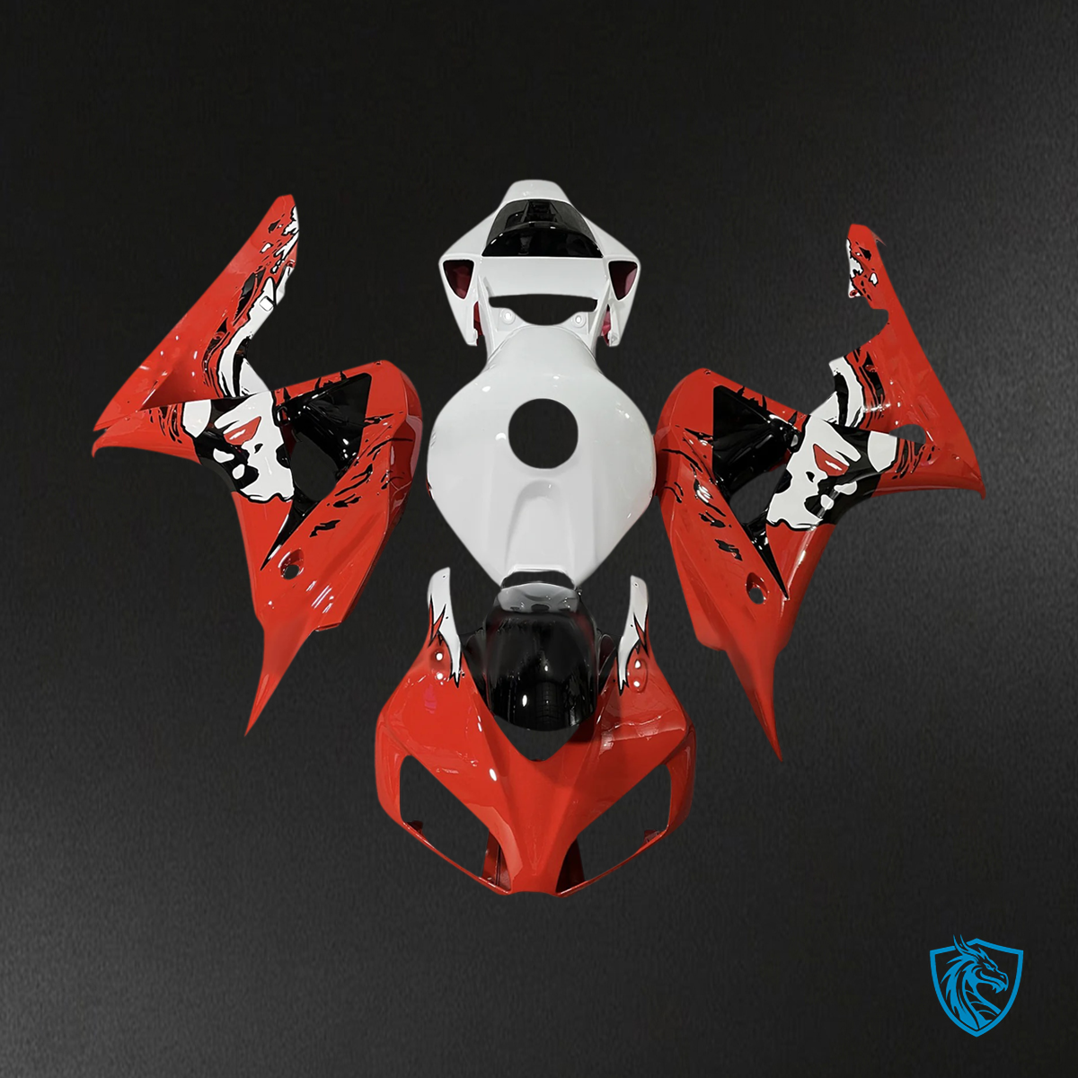 Honda CBR1000RR (2006-2007) Red & White - Fairing Kit
