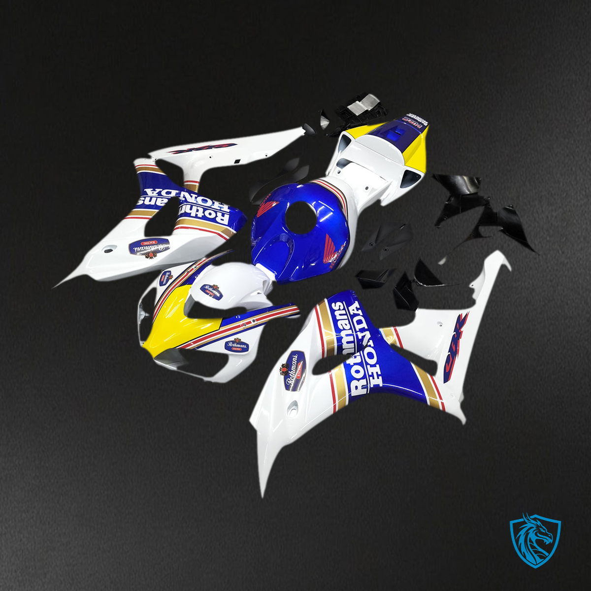 Honda CBR1000RR (2006-2007) White & Blue Racing Generic - Custom ABS Fairing Kit
