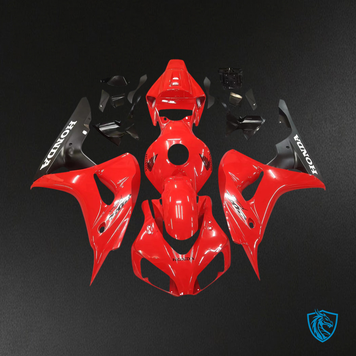 Honda CBR1000RR (2006-2007) Red & Balck - Fairing Kit