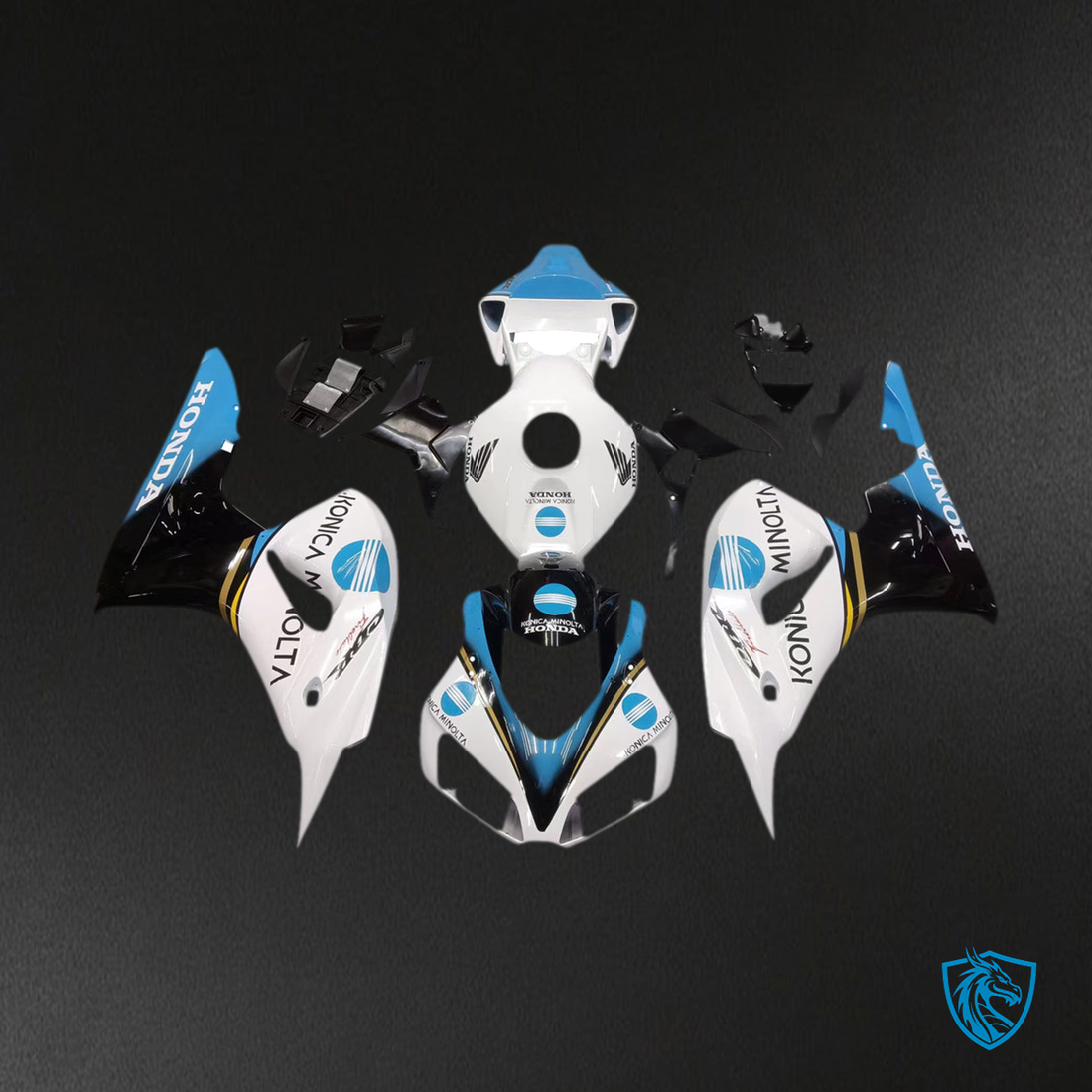 Honda CBR1000RR (2006-2007) White Konica Minolta Generic Fairings Kit | ABS Bodywork