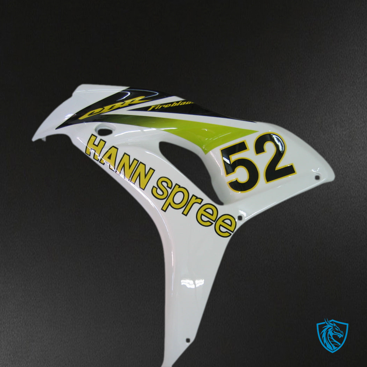 Honda CBR1000RR (2006-2007) White No. 52 Hannspree Racing Generic - Custom ABS Fairing Kit