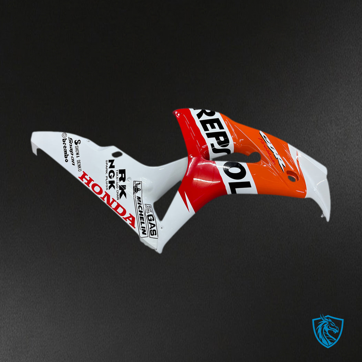 Honda CBR1000RR (2006-2007) White & Orange Repsol Generic Fairings Kit - Aftermarket ABS Bodywork