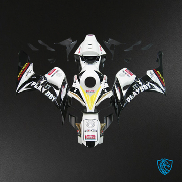 Honda CBR1000RR (2006-2007) White & Black Playboy Racing Generic - Custom ABS Fairing Kit