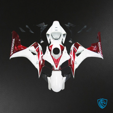 Honda CBR1000RR (2006-2007) White & Cherry Red Fairings Kit - Aftermarket ABS Bodywork