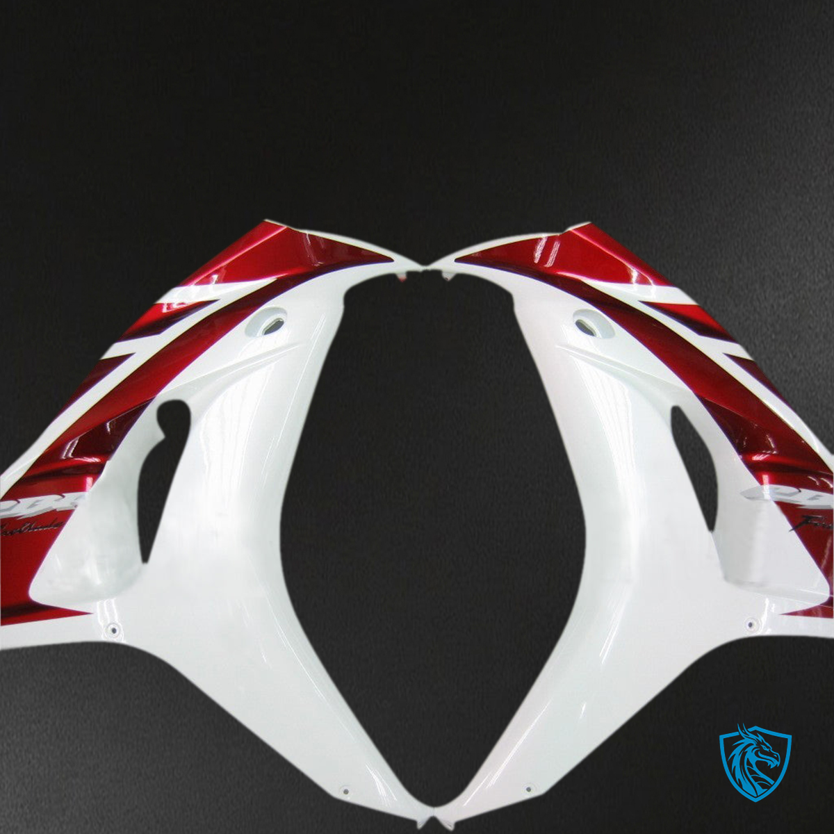 Honda CBR1000RR (2006-2007) White & Cherry Red Fairings Kit - Aftermarket ABS Bodywork