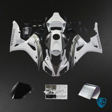 Honda CBR1000RR (2006-2007) White & Silver Racing Generic Fairings Kit | ABS Bodywork