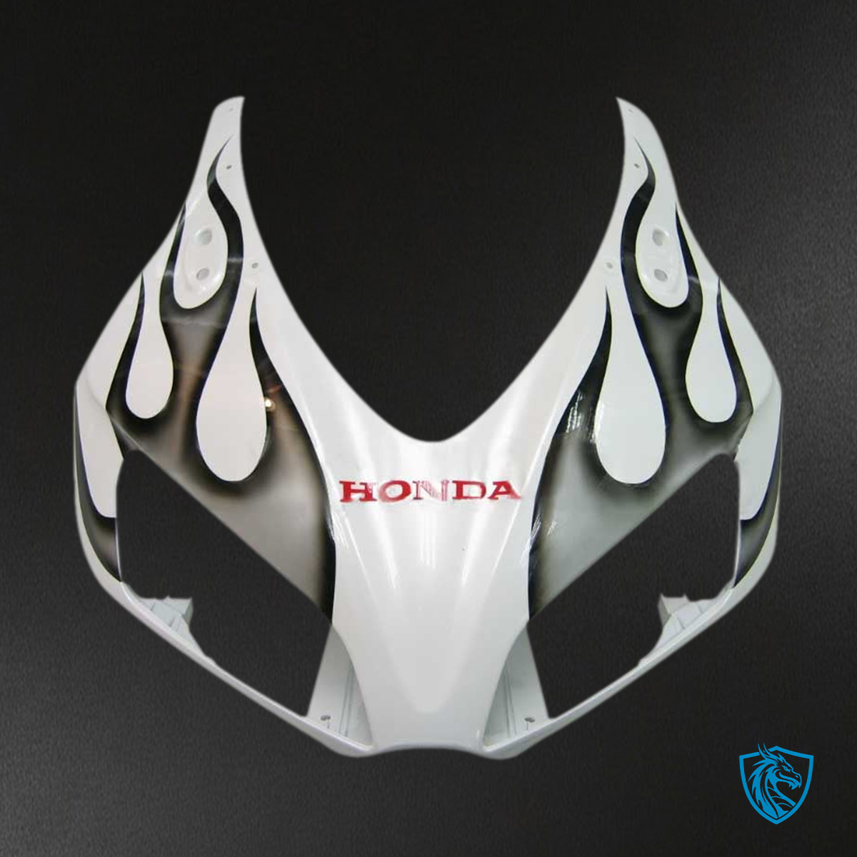 Honda CBR1000RR (2006-2007) White, Black & Silver Flame - MERGEment Motorcycle Fairings Kit