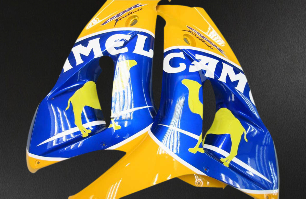 Honda CBR1000RR (2006-2007) Yellow & Blue Camel Racing Generic Fairings Kit | ABS Bodywork