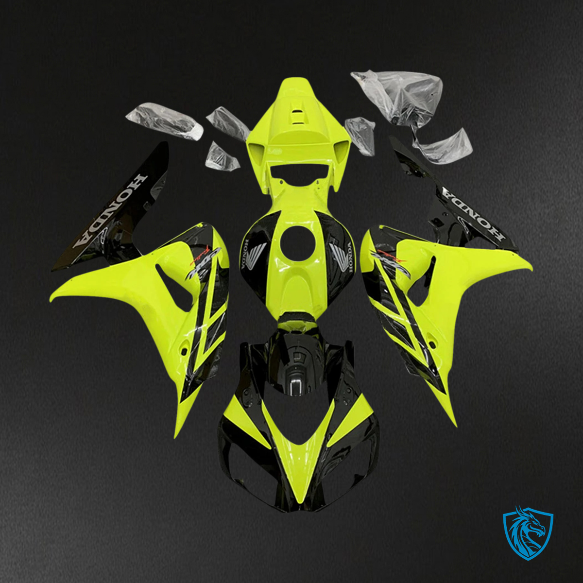 Honda CBR1000RR (2006-2007) Yellow & Black - Fairing Kit