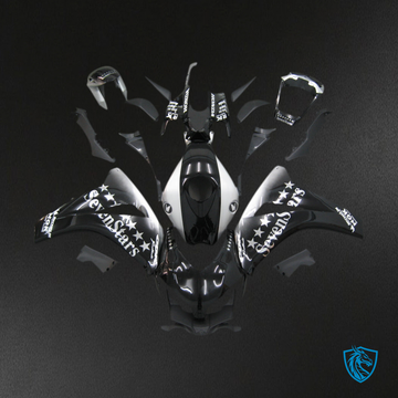 Honda CBR1000RR (2008-2011) Black Seven Stars Racing Generic Fairings Kit | ABS Bodywork