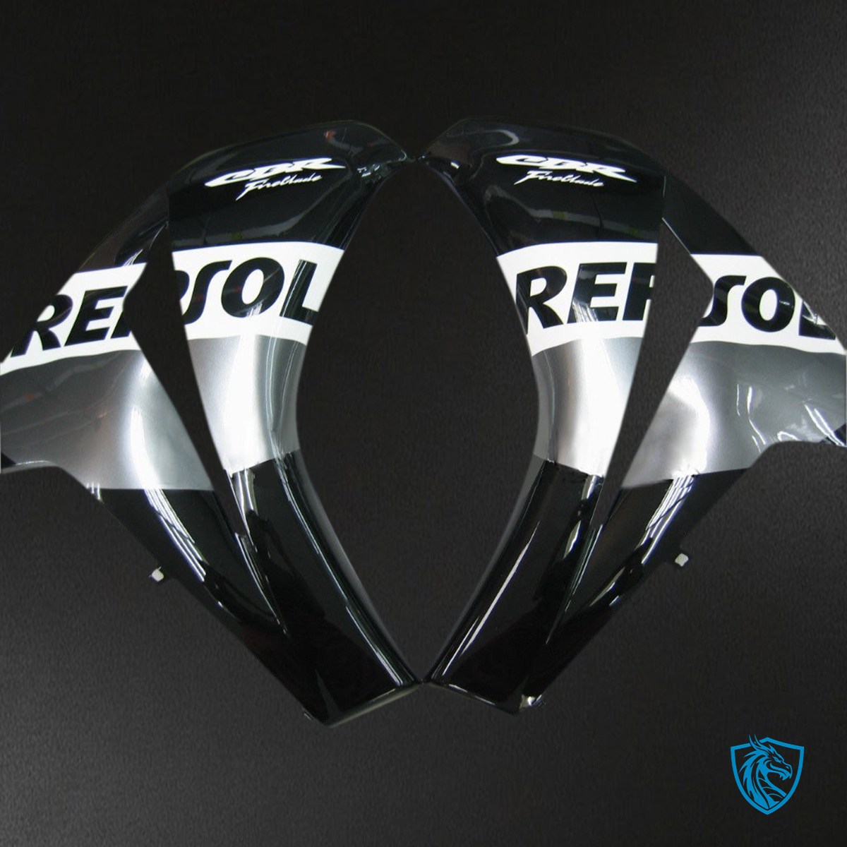 Honda CBR1000RR (2008-2011) Black & Silver Repsol Generic - Custom ABS Fairing Kit