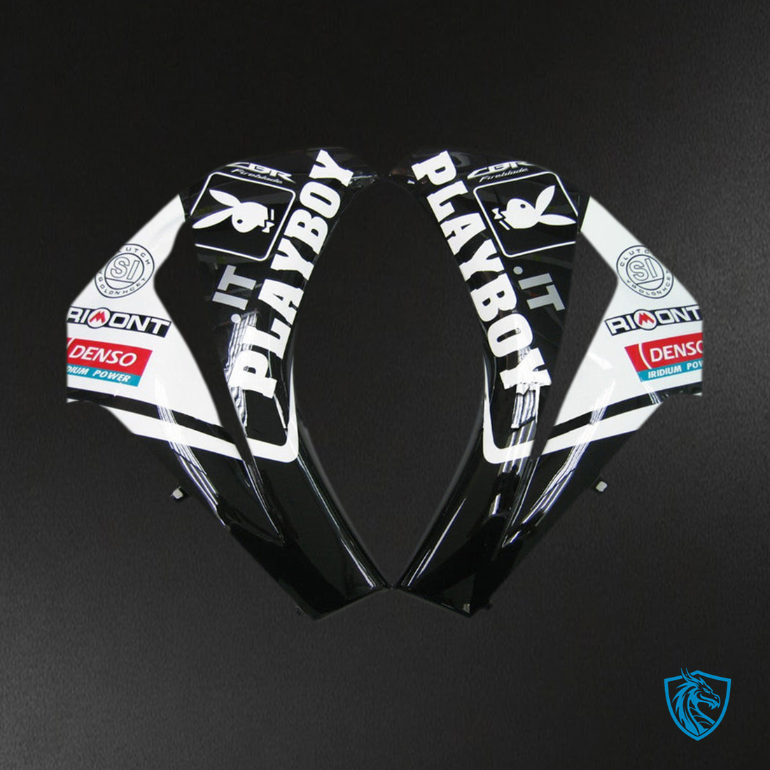 Honda CBR1000RR (2008-2011) Black & White Playboy Fairings Kit - Aftermarket ABS Bodywork