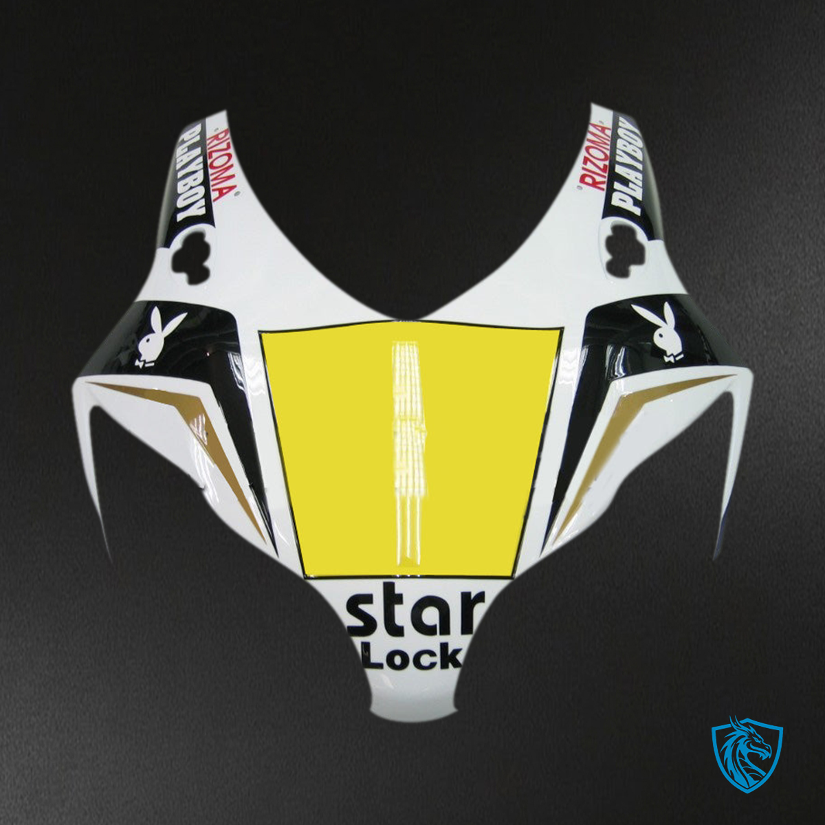 Honda CBR1000RR (2008-2011) Black & White Playboy Fairings Kit - Aftermarket ABS Bodywork