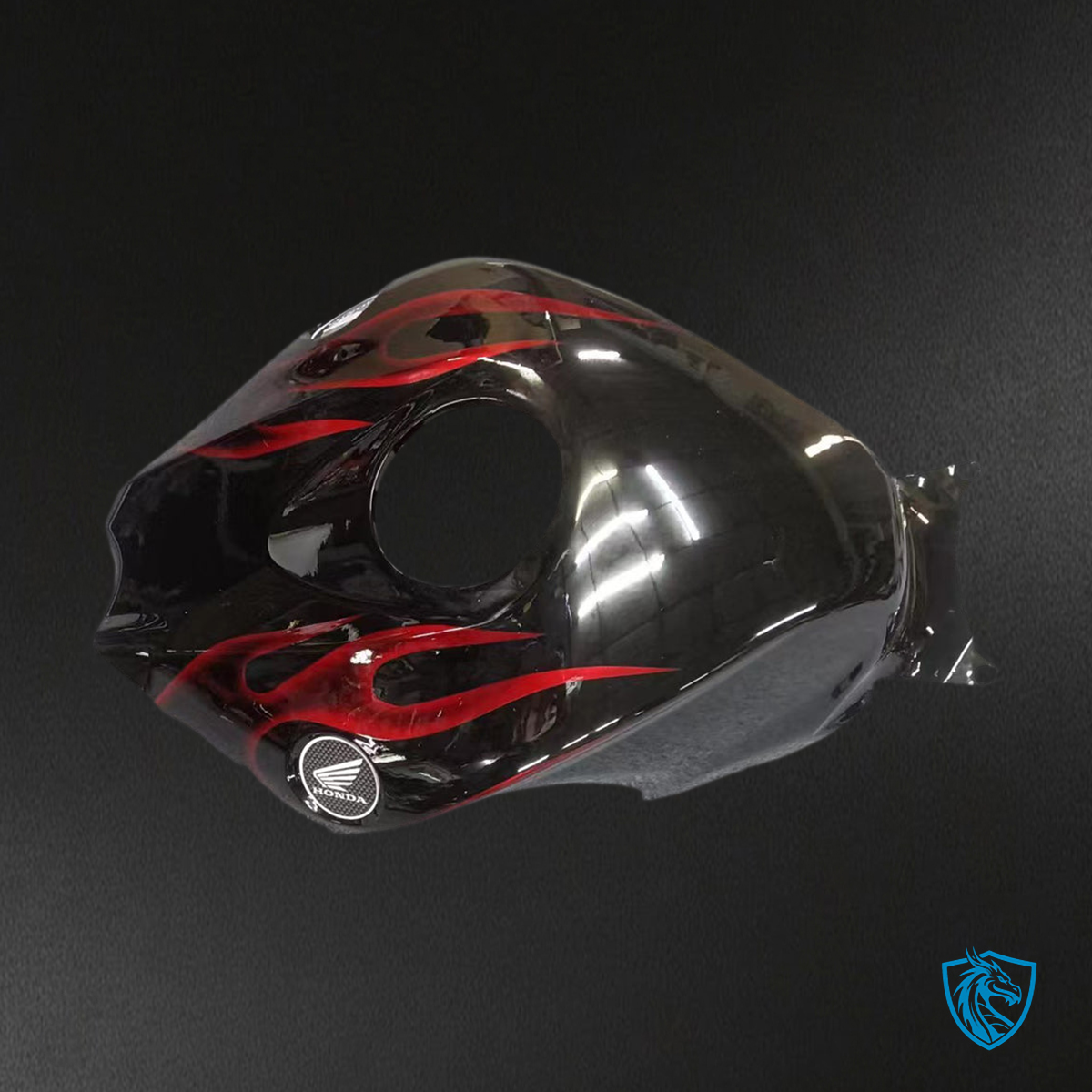 Honda CBR1000RR (2008-2011) Black & Cherry Red Flame Generic - Custom ABS Fairing Kit