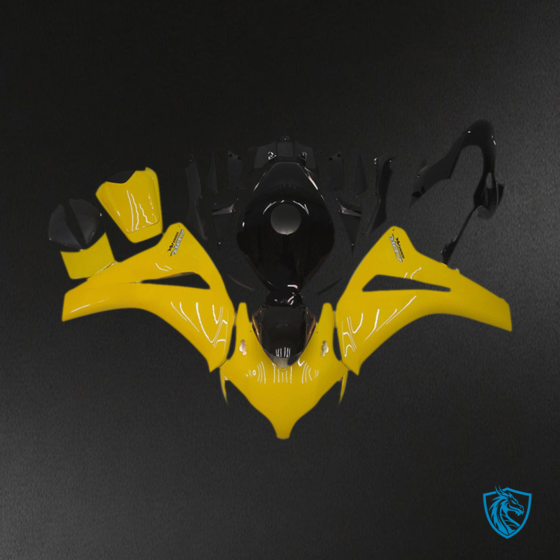 Honda CBR1000RR (2008-2011) Yellow & Black Fairing Kit | ABS Bodywork