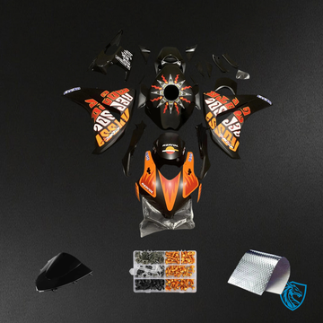 Honda CBR1000RR (2008-2011) Black & Colorful Logo - Fairing Kit
