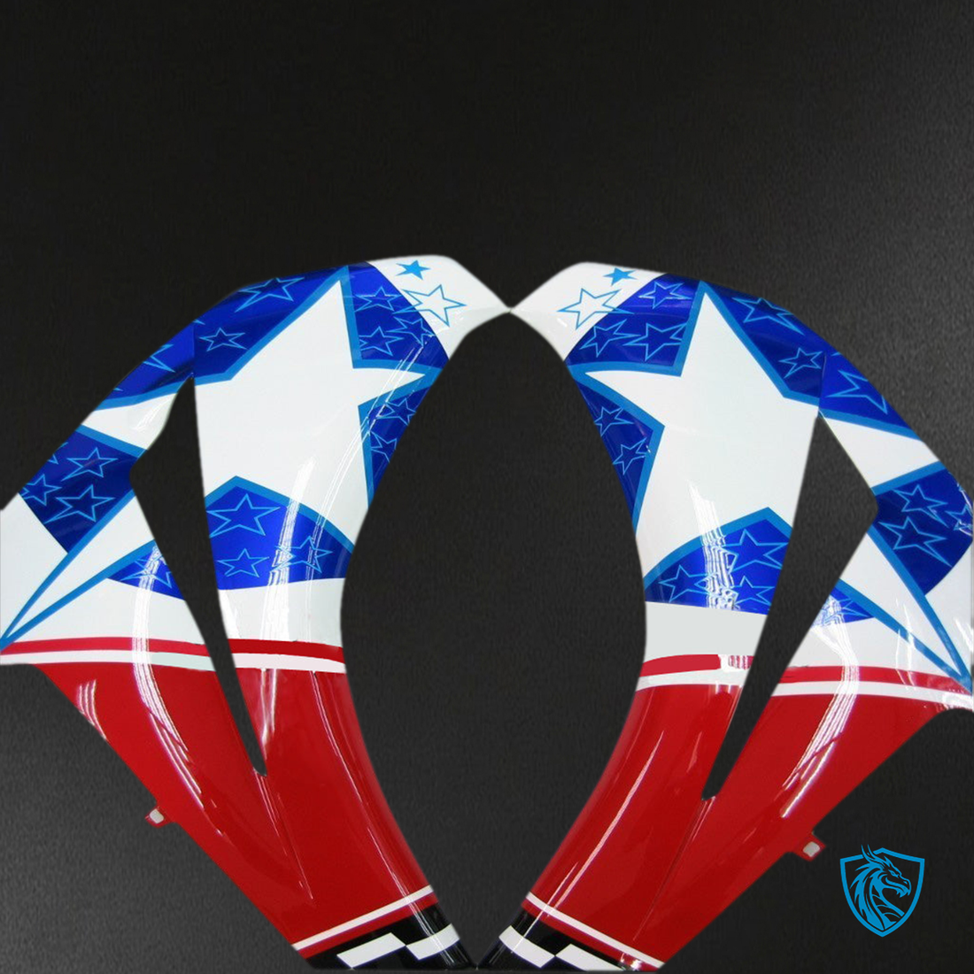Honda CBR1000RR (2008-2011) Red, White & Blue Star Racing Generic - Custom ABS Fairing Kit