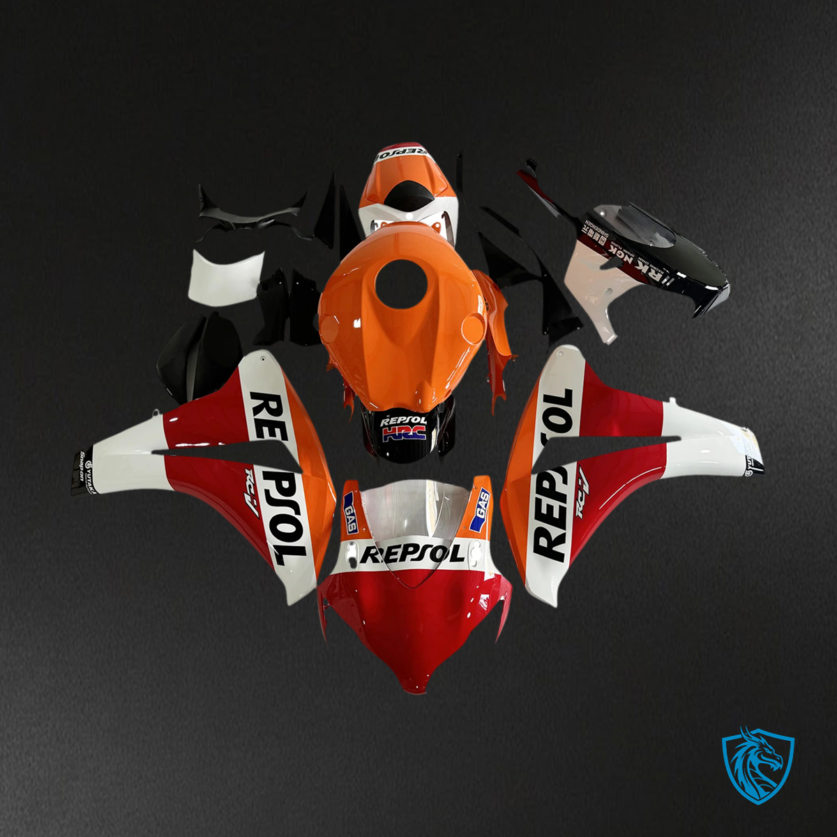 Honda CBR1000RR (2008-2011) Red & Orange Repjol - Fairing Kit