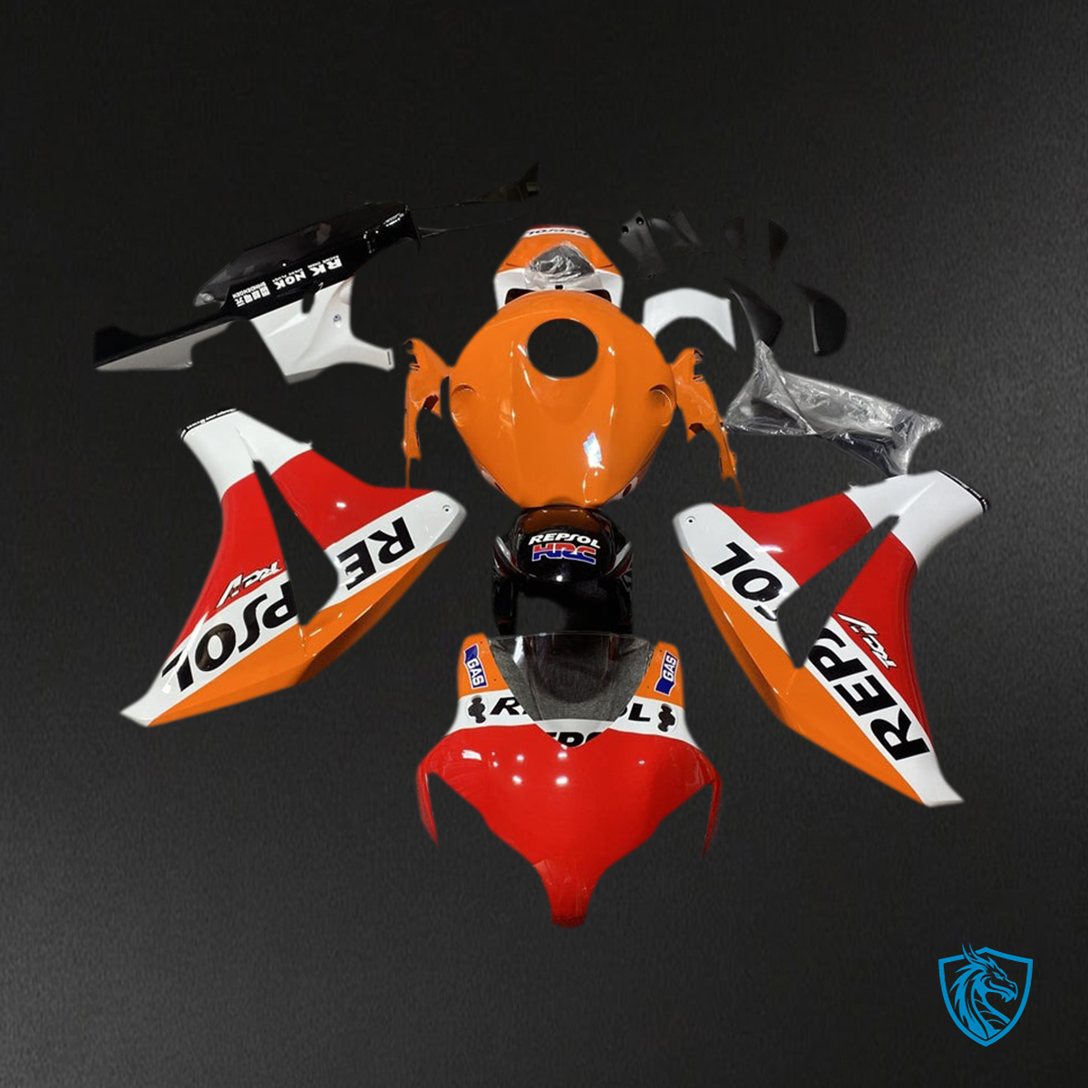 Honda CBR1000RR (2008-2011) Red & Orange Repjol - Fairing Kit