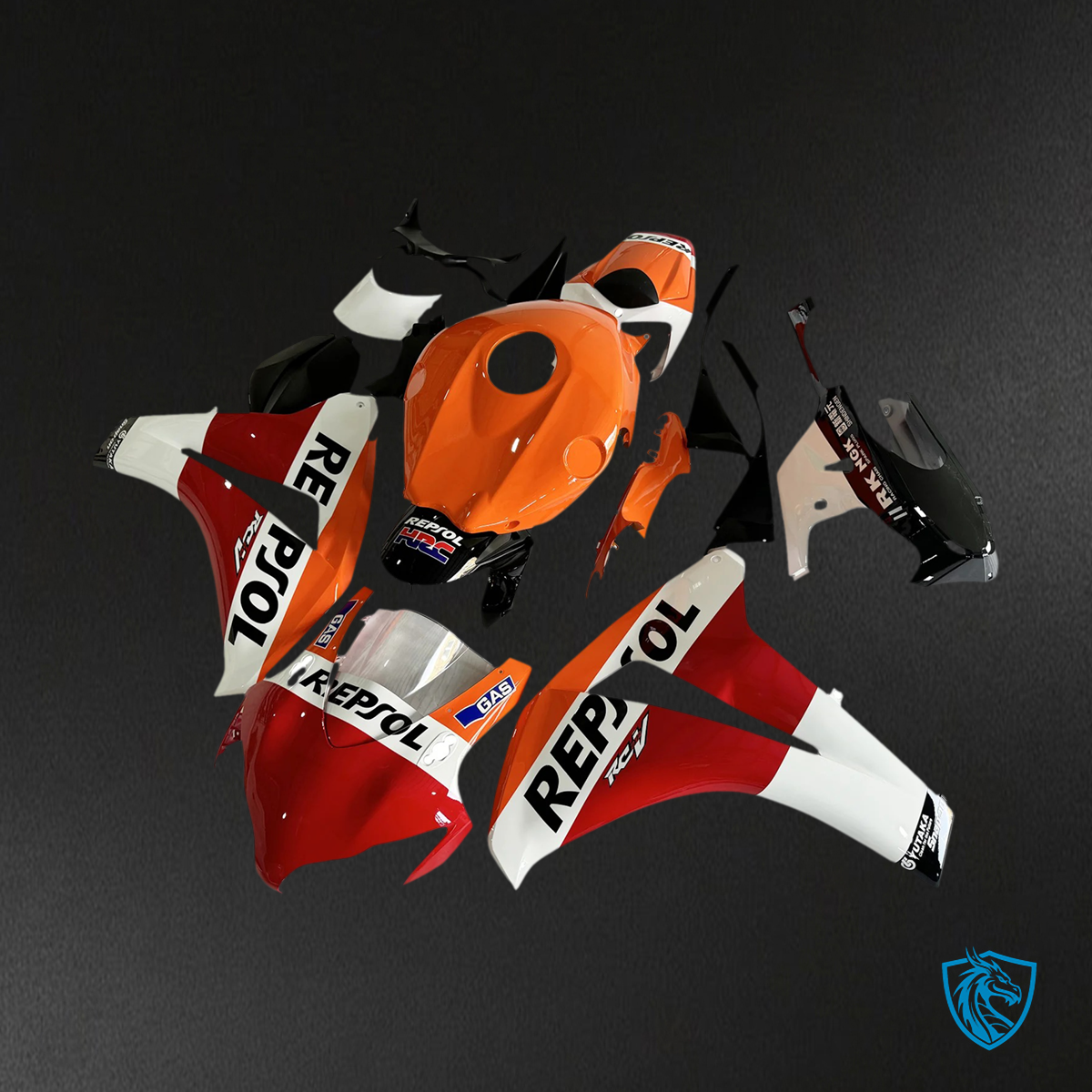 Honda CBR1000RR (2008-2011) Red & Orange Repjol - Fairing Kit