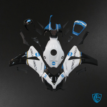 Honda CBR1000RR (2008-2011) White & Black Konica Minolta - MERGEment Motorcycle Fairings Kit