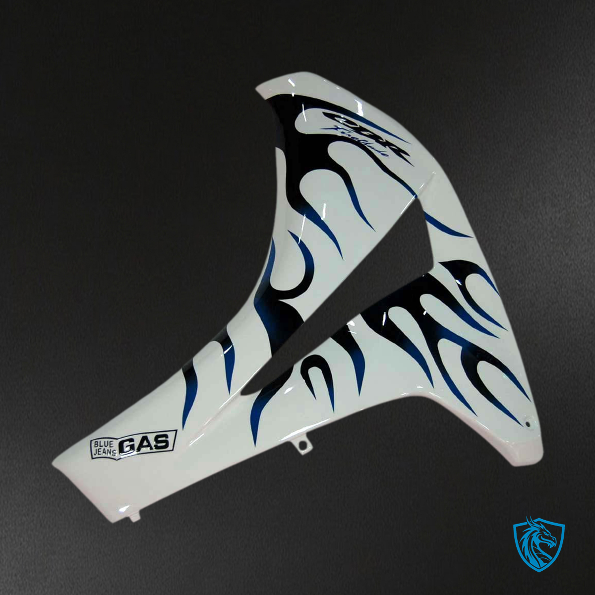Honda CBR1000RR (2008-2011) White, Blue & Black Flame - MERGEment Motorcycle Fairings Kit
