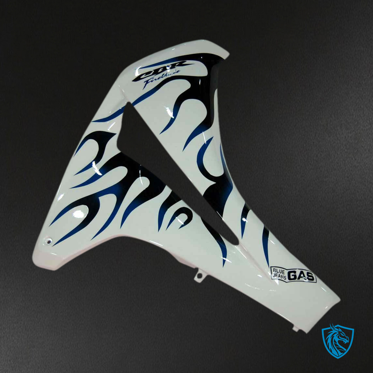 Honda CBR1000RR (2008-2011) White, Blue & Black Flame - MERGEment Motorcycle Fairings Kit