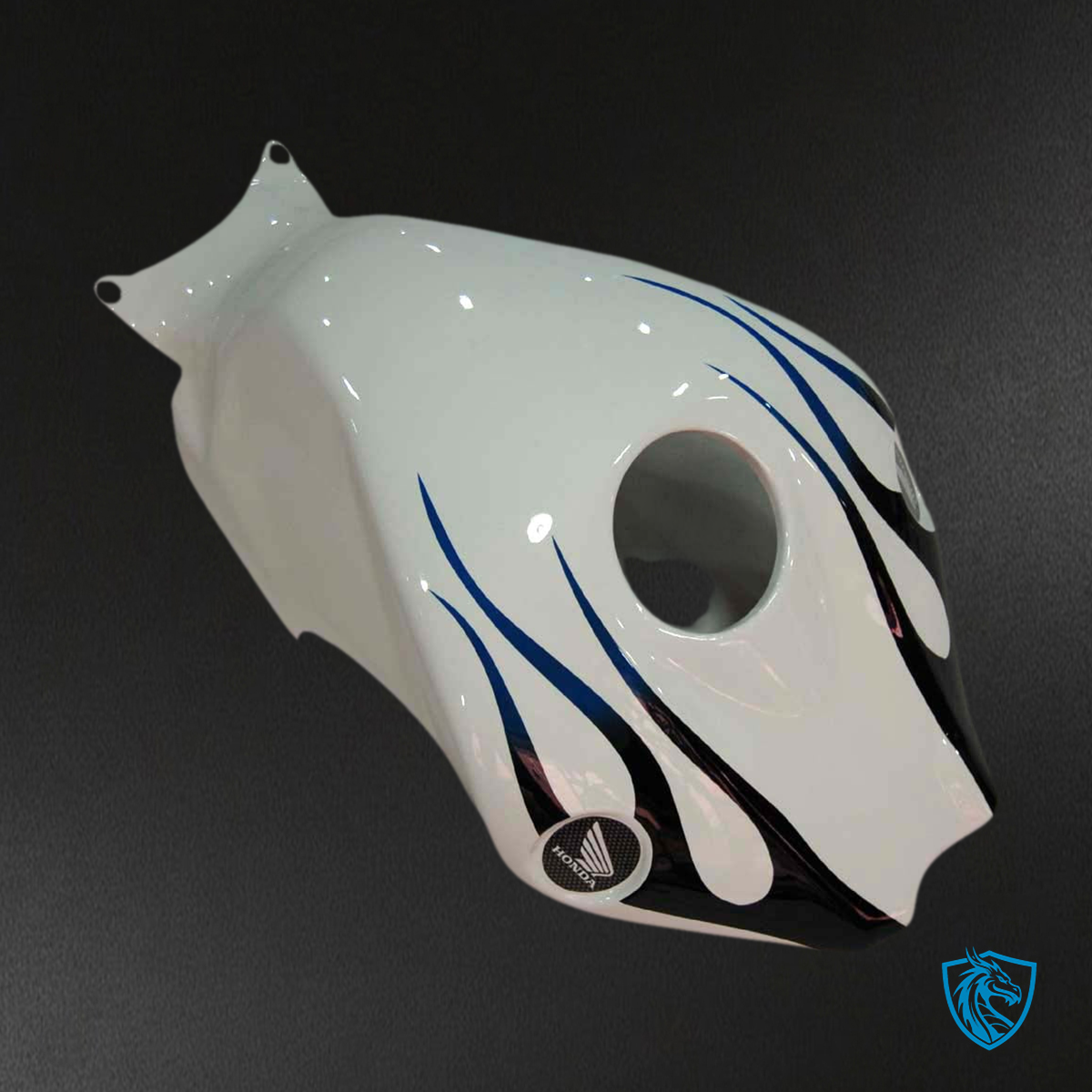 Honda CBR1000RR (2008-2011) White, Blue & Black Flame - MERGEment Motorcycle Fairings Kit