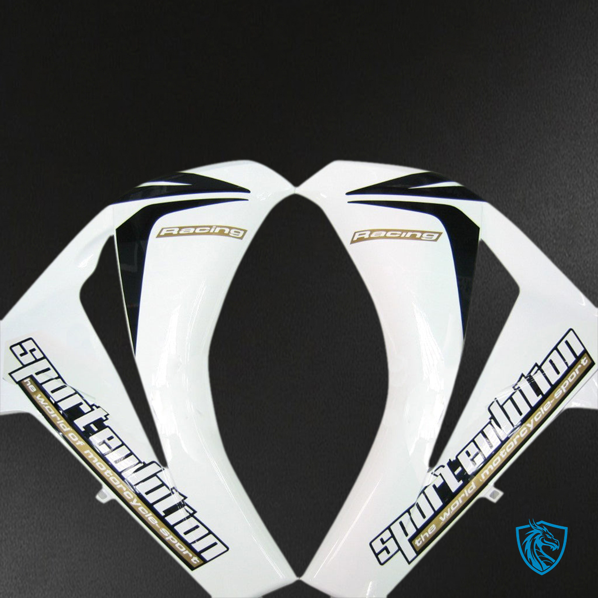 Honda CBR1000RR (2008-2011) White & Gold Sport-Evo Generic Fairings Kit - Aftermarket ABS Bodywork