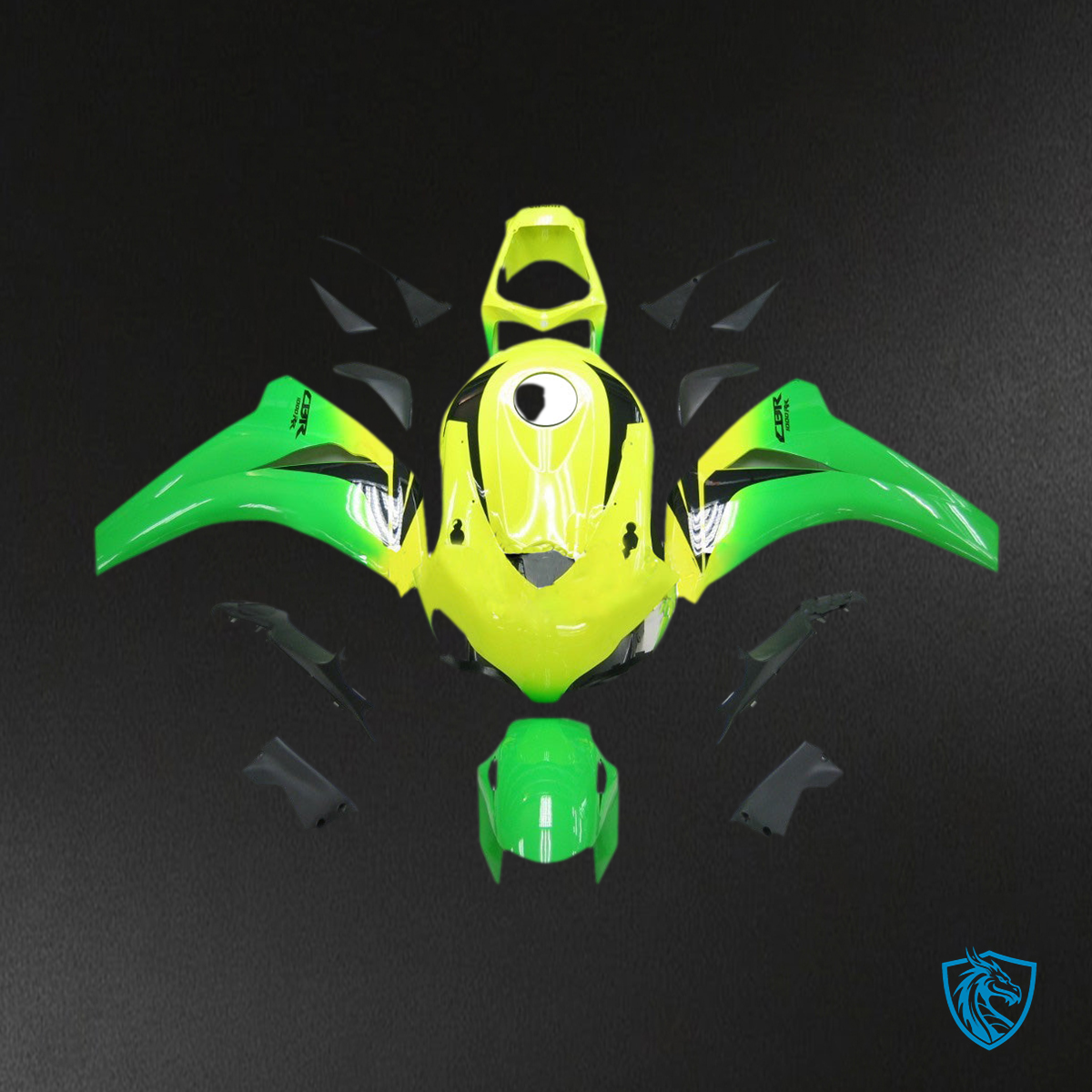Honda CBR1000RR (2008-2011) Yellow & Green Racing Generic - Custom ABS Fairing Kit