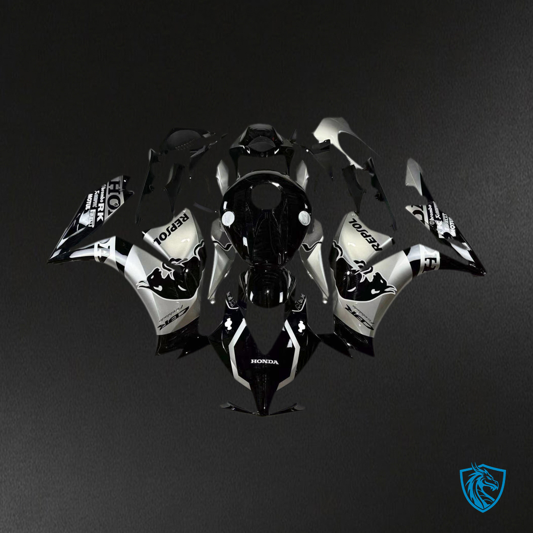 Honda CBR1000RR (2012-2016) Black & Silver - MERGEment Motorcycle Fairings Kit