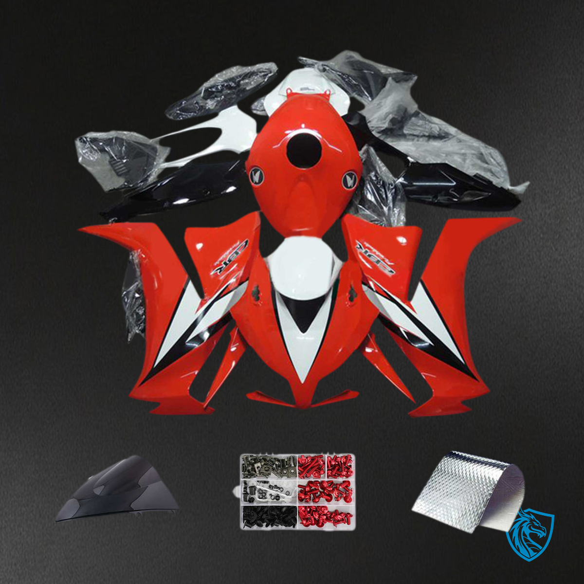 Honda CBR1000RR (2012-2016) Red & White Fairing Kit - Aftermarket ABS Bodywork