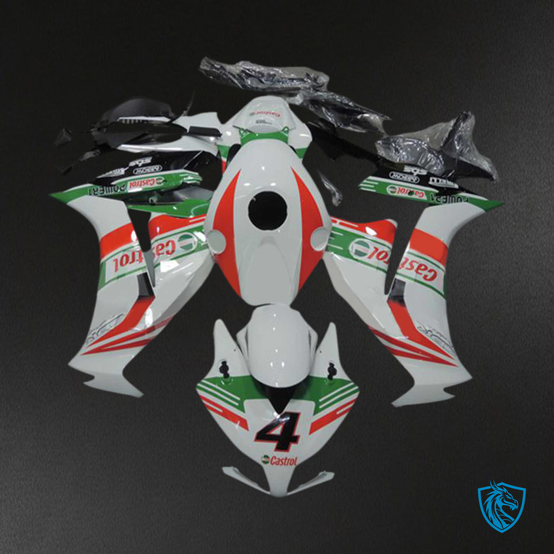 Honda CBR1000RR (2012-2016) White, Orange & Green Fairing Kit | ABS Bodywork