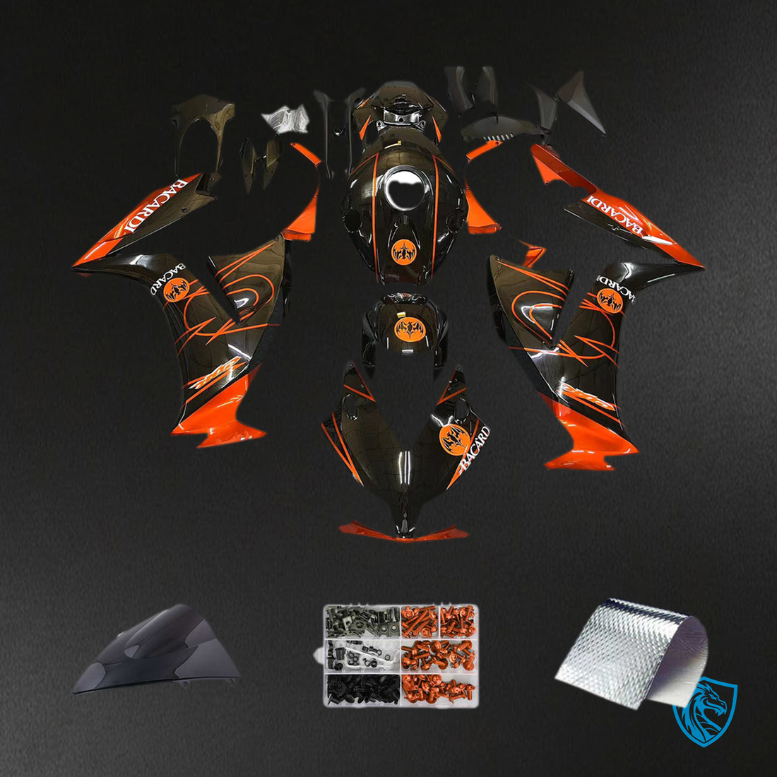 Honda CBR1000RR (2012-2016) Black & Red - Custom ABS Fairing Kit