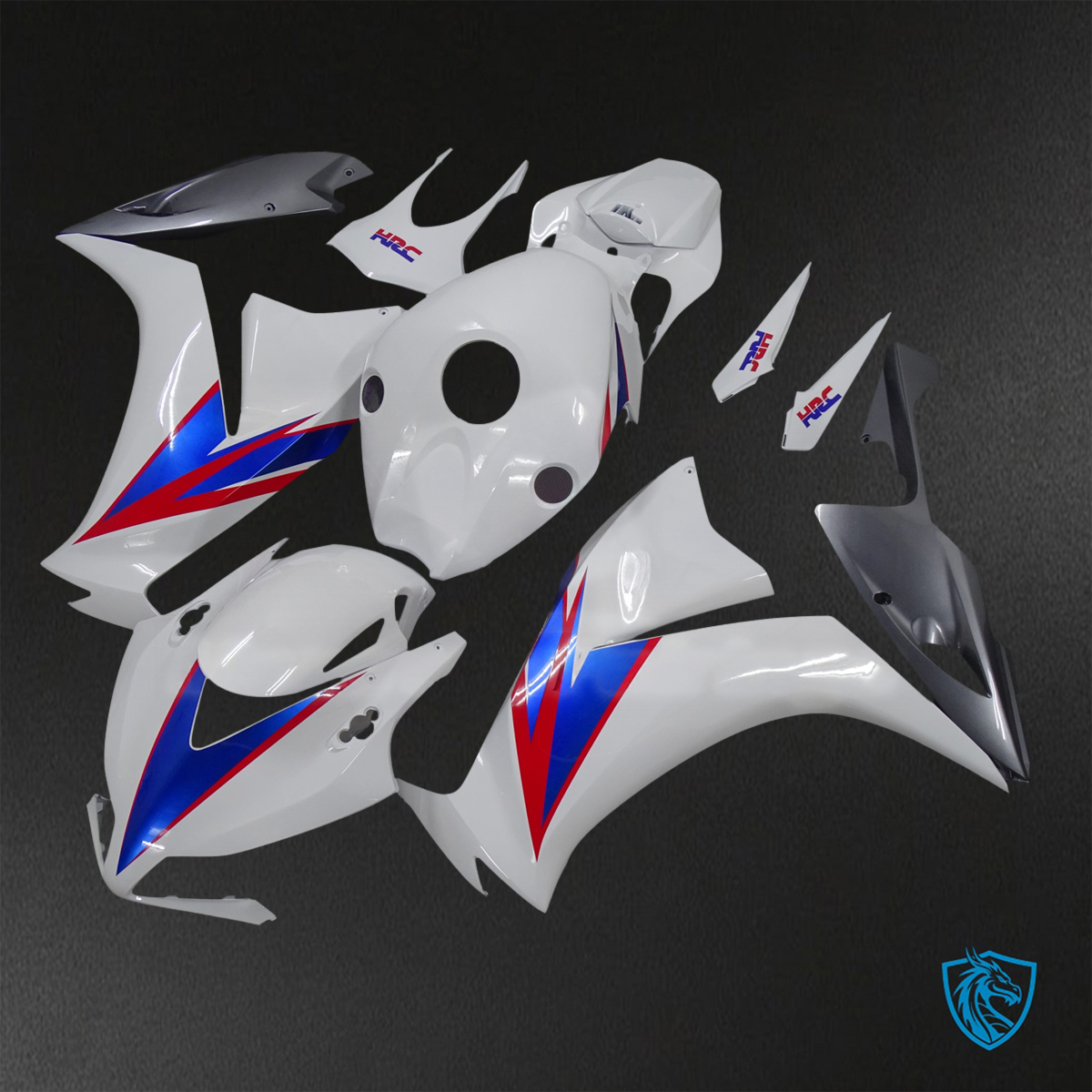 Honda CBR1000RR (2012-2016) Gloss White, Red & Blue - Custom ABS Fairing Kit