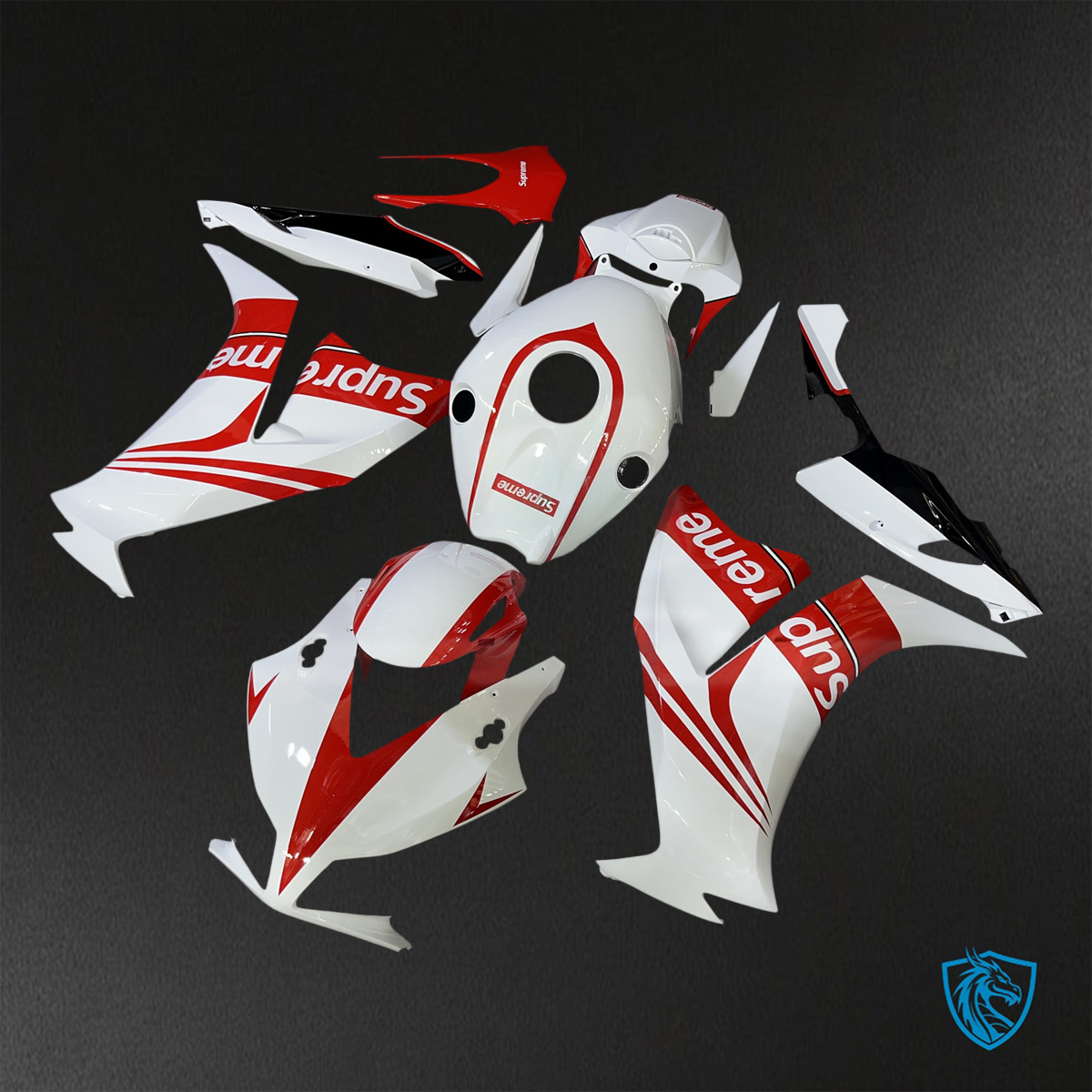 Honda CBR1000RR (2012-2016) Gloss White & Red - Replacement Motorcycle Fairings Kit