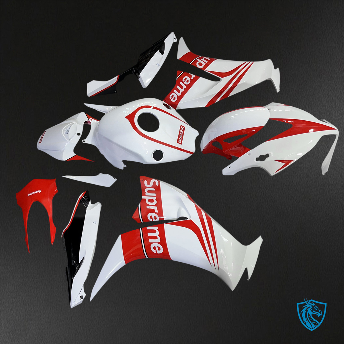 Honda CBR1000RR (2012-2016) Gloss White & Red - Replacement Motorcycle Fairings Kit