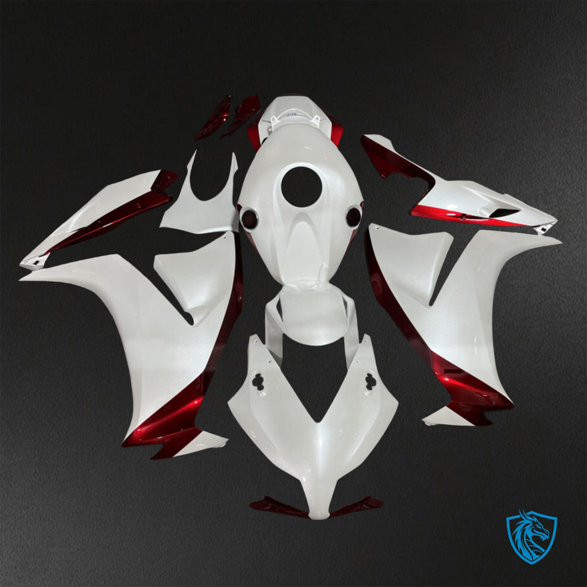 Honda CBR1000RR (2012-2016) Gloss White & Red - Custom ABS Fairing Kit