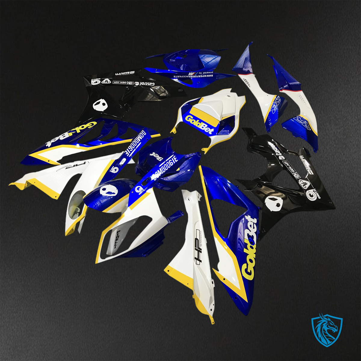 Honda CBR1000RR (2012-2016) Gloss White & Blue  ABS Bodywork - Fairings Kit