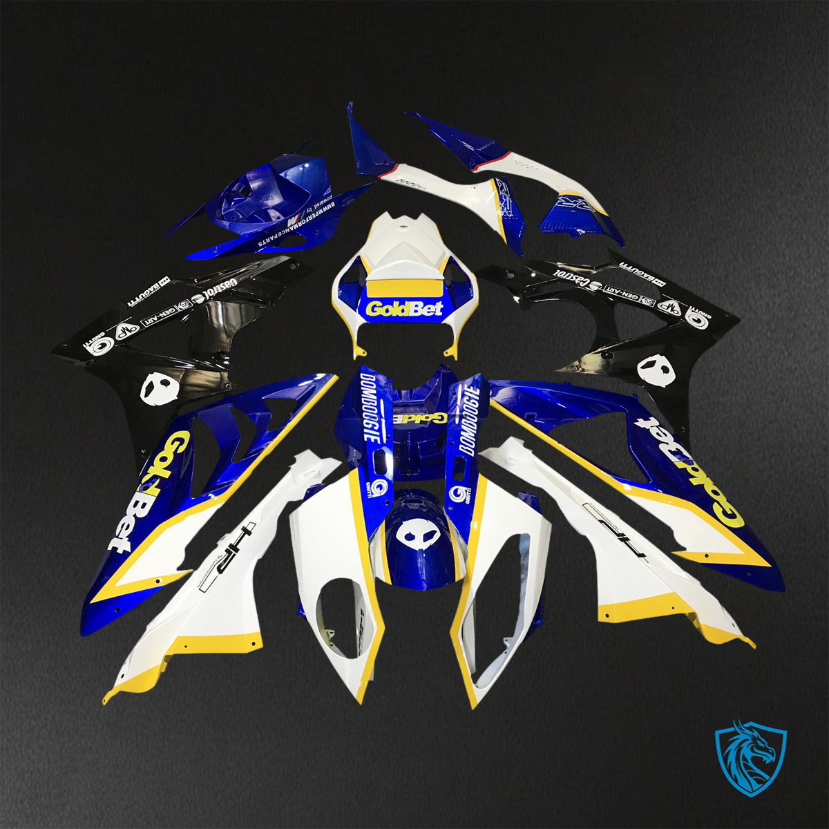 Honda CBR1000RR (2012-2016) Gloss White & Blue  ABS Bodywork - Fairings Kit