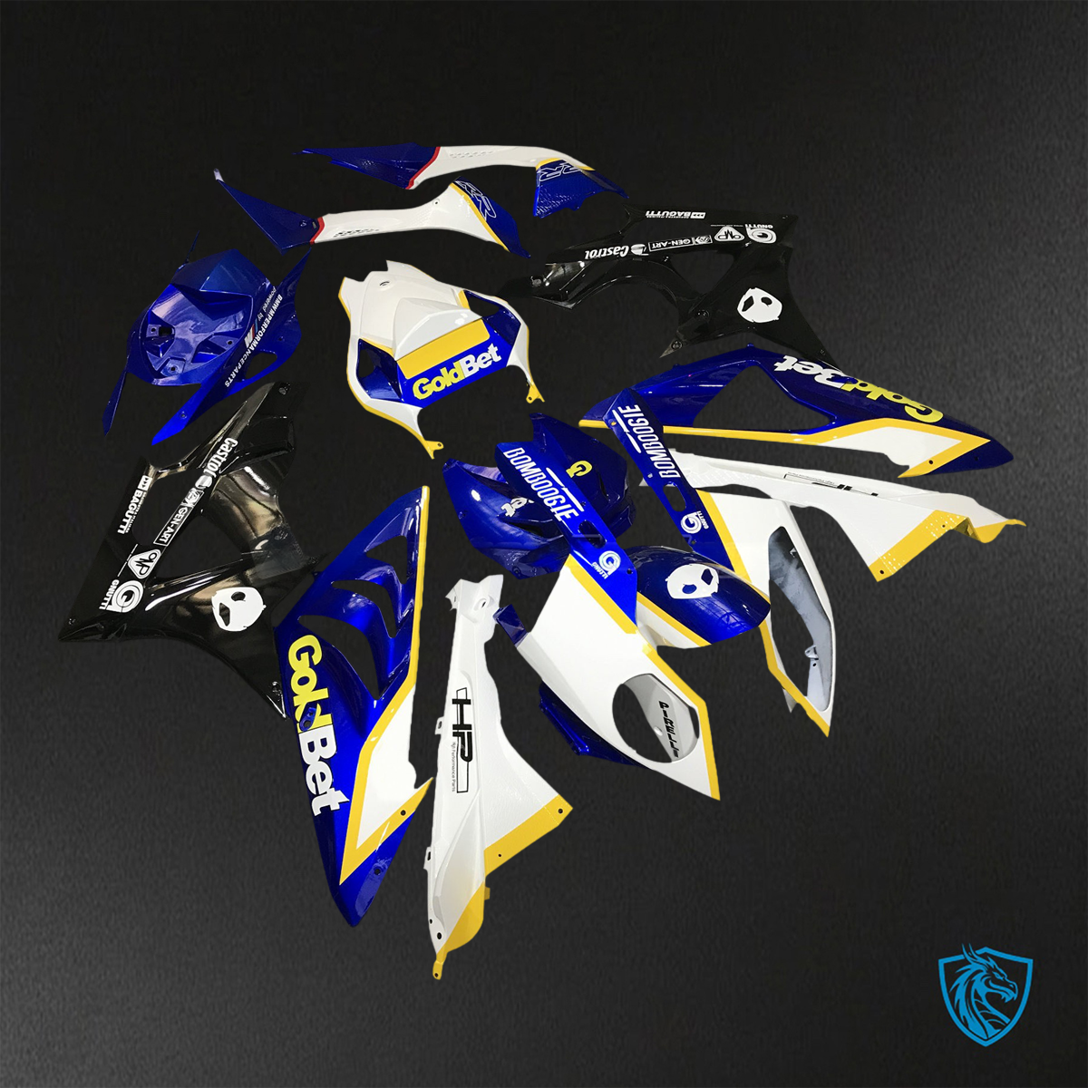 Honda CBR1000RR (2012-2016) Gloss White & Blue  ABS Bodywork - Fairings Kit