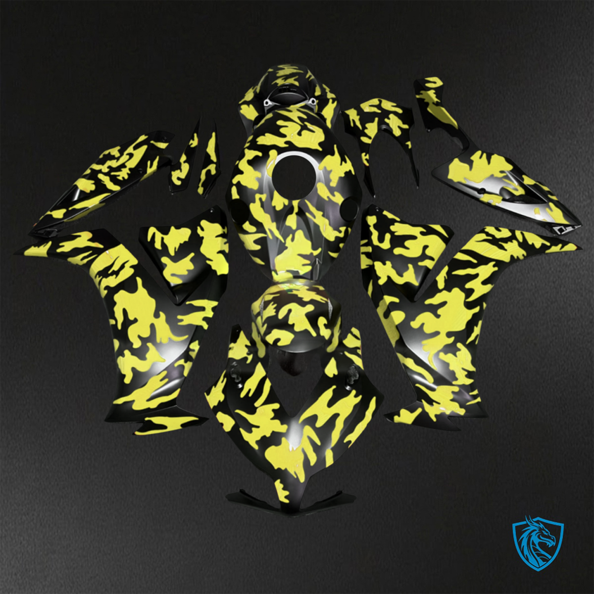 Honda CBR1000RR (2012-2016) Gloss Yellow Camo  ABS Bodywork - Fairings Kit